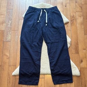 Uniqlo linen blend pants, navy blue, M